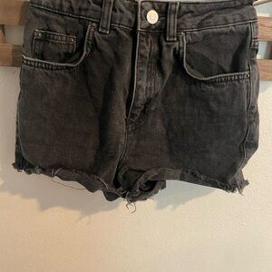 Topshop moto mom denim black shorts size‎ 2